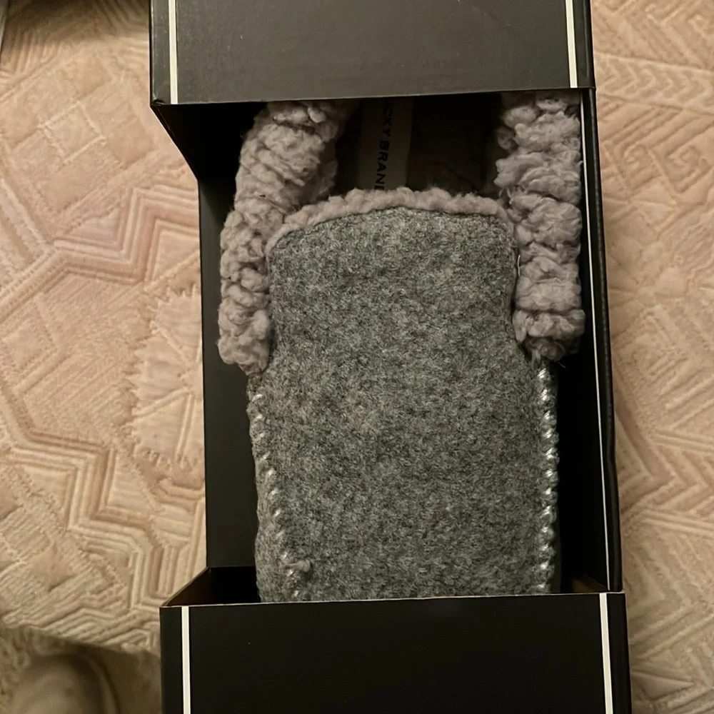 Lucky Brand Men's Faux Wool Sherpa Lined Slipper/NIB/Small